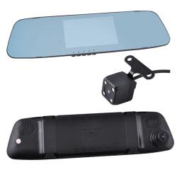 Автомобильный видеорегистратор-зеркало DVR L505C с двумя камерами, 4.3'', 1080P Full HD (DVR L505C)