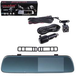 Автомобильный цифровой видеорегистратор CELSIOR DVR M1 FHD двухкамерное зеркало 5" (DVR M1 FHD)