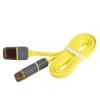 Кабель  PULSO USB - Micro USB/Apple 1m yellow (плоский) (CP-002Y)