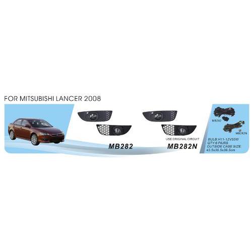 Фари дод. модель Mitsubishi Lancer 2007-16/MB-282N/H11-12V55W/ел.проводка