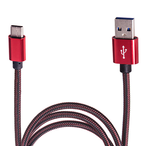 Кабель USB - Type С (Red) ((200) Rd)