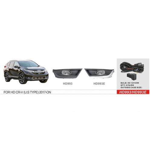 Фари дод. модель Honda CR-V/2017-/HD-993E/H8-12V35W/ел.проводка