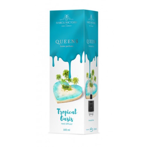 Ароматизатор рідкий для дому/офісу Tasotti "Car & Home" QUEENS White 100ml Tropical Oasis