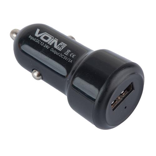 Автомобільний зарядний пристрій VOIN C-36209, 1USB (12/24V - 5V 3,0A)