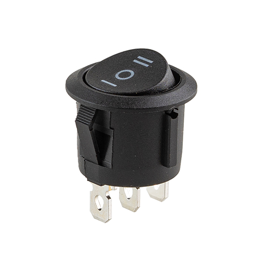 Перемикач on-off-on 12V круглий 3pin арт.YJ-WH10