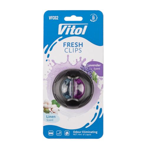Освіжувач повітря Vitol Fresh Clips Linen +Lavender