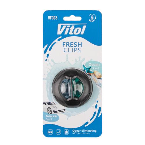 Освіжувач повітря Vitol Fresh Clips New car +Ocean