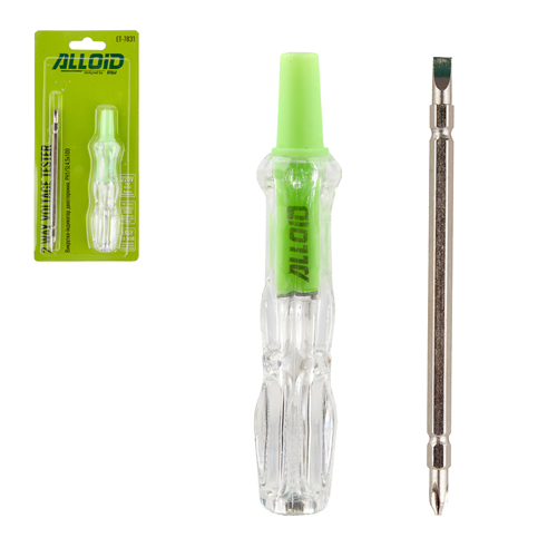 Alloid. Викрутка-індикатор двостороння, хрест PH1/плоска 100х4,5