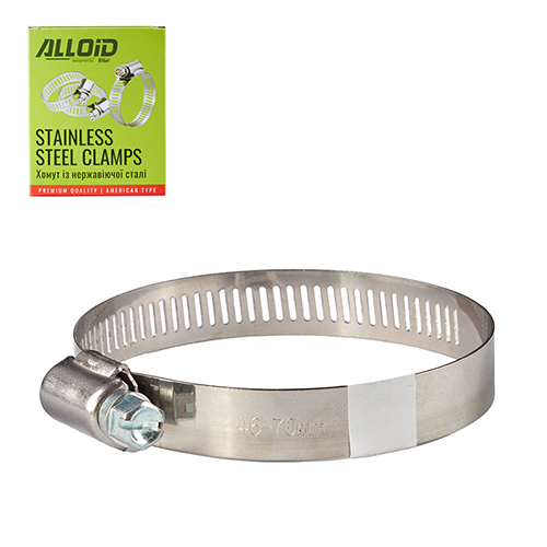 Хомут із нержавіючої сталі Alloid 46-70 W2 36