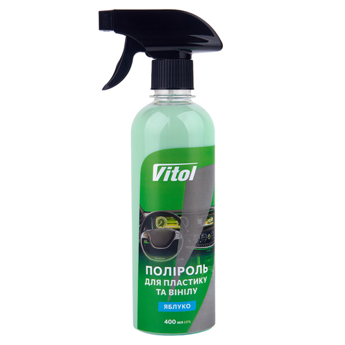 Поліроль для пластику та вінілу VITOL 400 мл Яблуко
