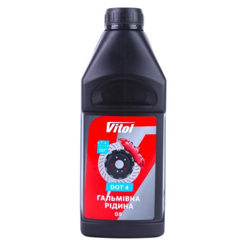 Рідина гальмівна "DOT-4" ТМ VITOL (тара: 0,9л, пе)