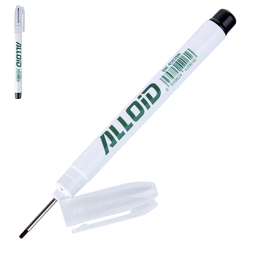 Alloid. Маркер будівельний з довгим носиком, чорний