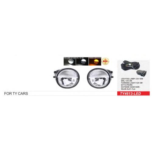 Фари дод. модель Toyota RAV-4 2003-05/TY4613-LED/12V10W+3W+3W/FOG+DRL+TURN/ел.проводка