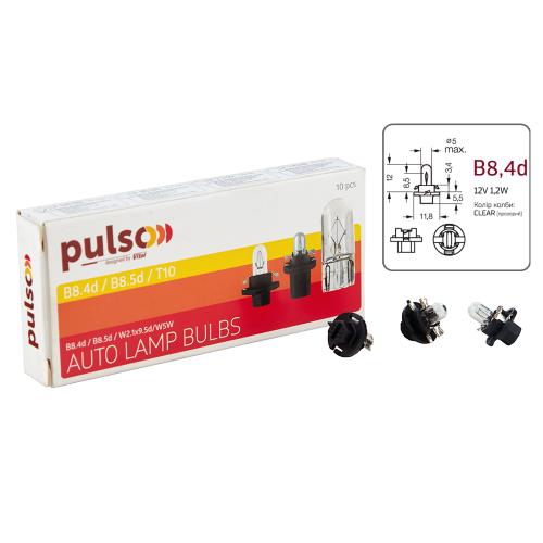 Лампа PULSO/габаритна B8.4d/1.2Вт-12В clear