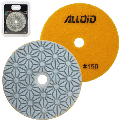 Alloid Pro. Круг алмазний шліфувальний на липучці STAR 100 мм, зерно 150