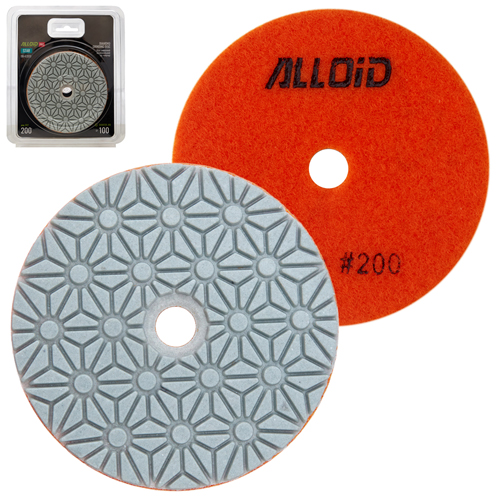 Alloid Pro. Круг алмазний шліфувальний на липучці STAR 100 мм, зерно 200