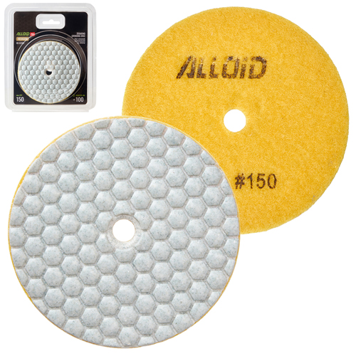 Alloid Pro. Круг алмазний шліфувальний на липучці HEXAGON 100 мм, зерно 150
