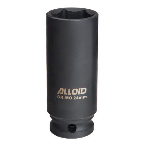 Торцева головка ударна глибока 1/2"DR, 24 мм. Alloid. GUG-51124