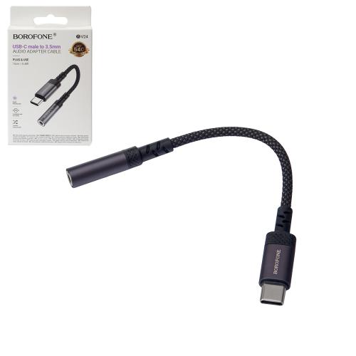 Перехідник BOROFONE BV24, Type-C male - 3.5 female, 0,15м