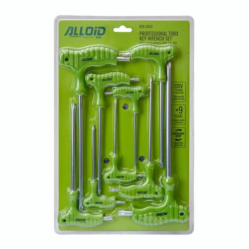 Набір ключів вигнутих TORX. 9 пр. T10 -T50 Alloid