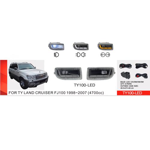 Фари дод. модель Toyota LC FJ100 1998-2007/TY-100L/LED-12V9W/DRL-5W/TURN-5W/ел.проводка