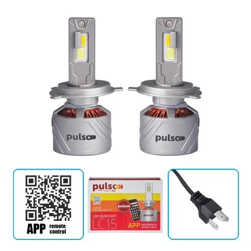 Лампи PULSO LC15-H4/LED-chips 4575 CSP/12V/2*85W/17000Lm/3000-6000k/Bluetooth APP