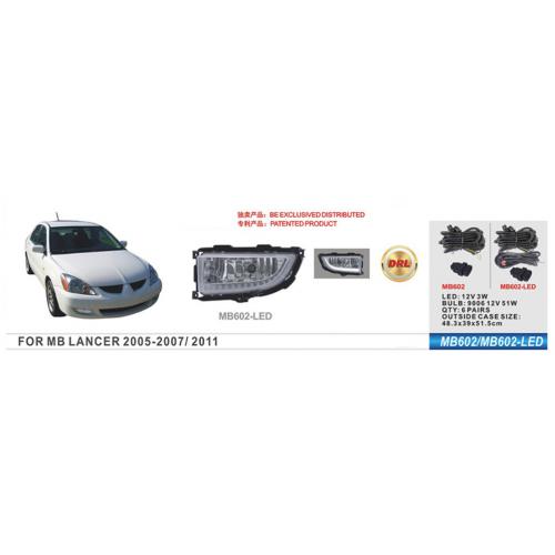 Фари дод. модель Mitsubishi Lancer 2005-07/MB-602-LED/HB4(9006)-12V51W+Led-3W/2в1/ел.проводка